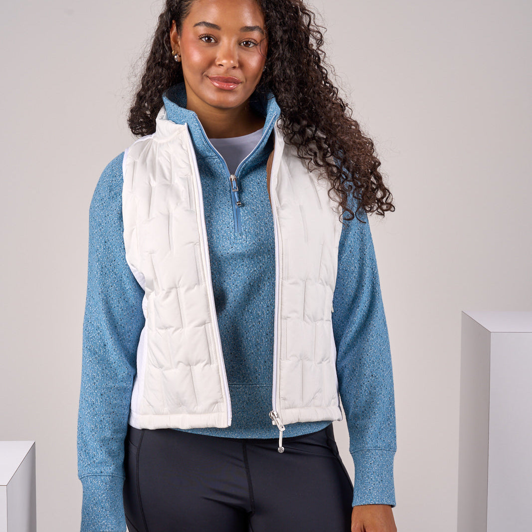 DELIA PUFF VEST ホワイト