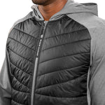Man wearing black quilted jacket from Black Clover