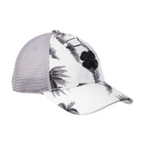 black and white tropical print hat from Black Clover