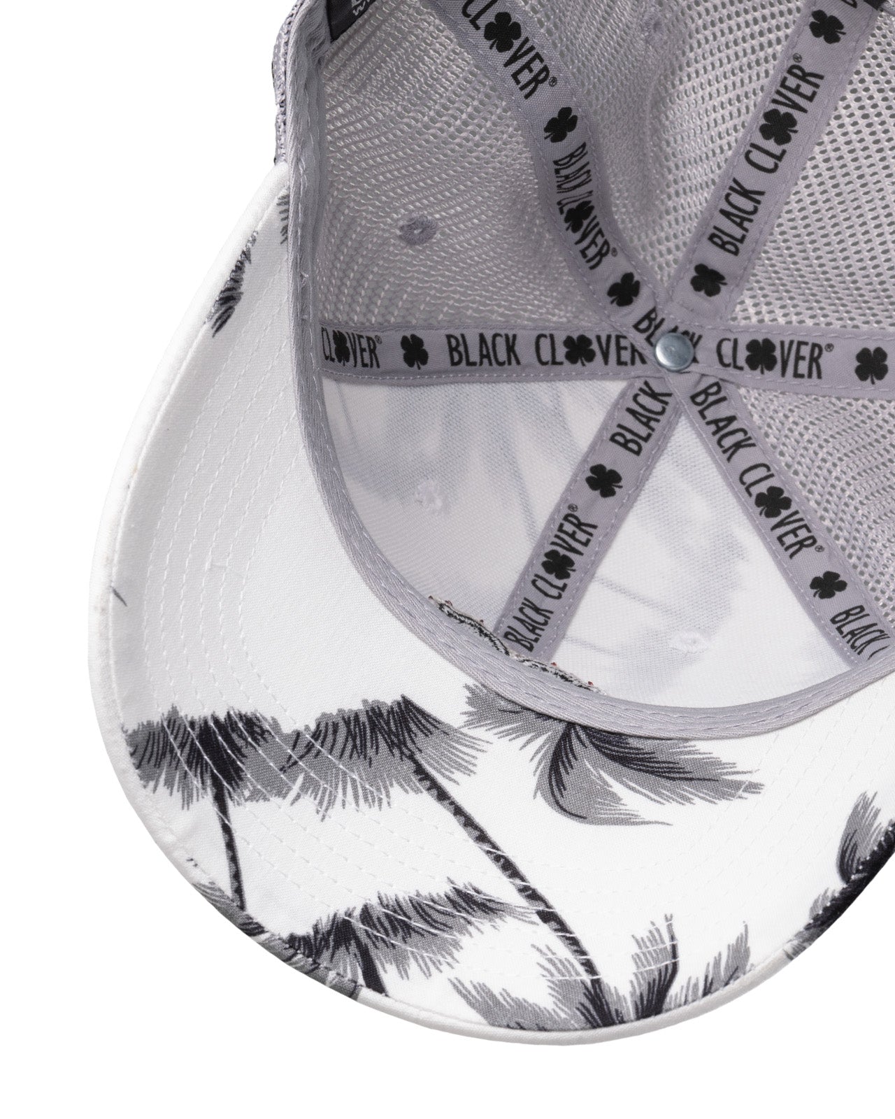 black and white tropical print hat from Black Clover